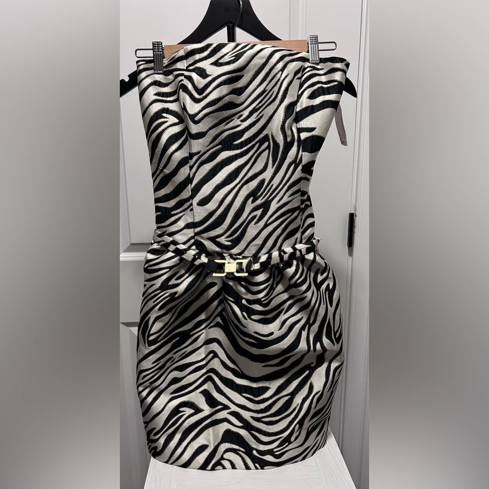 NWT Lilly Pulitzer Akela Zebra Strapless Dress - Picture 3 of 6
